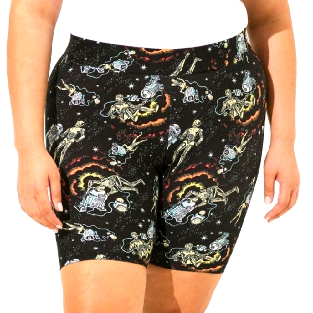 ❤️NWT TORRID BIKE SHORTS - STAR WARS DRIODS LOGO - 9" INSEAM - PLUS SIZE
